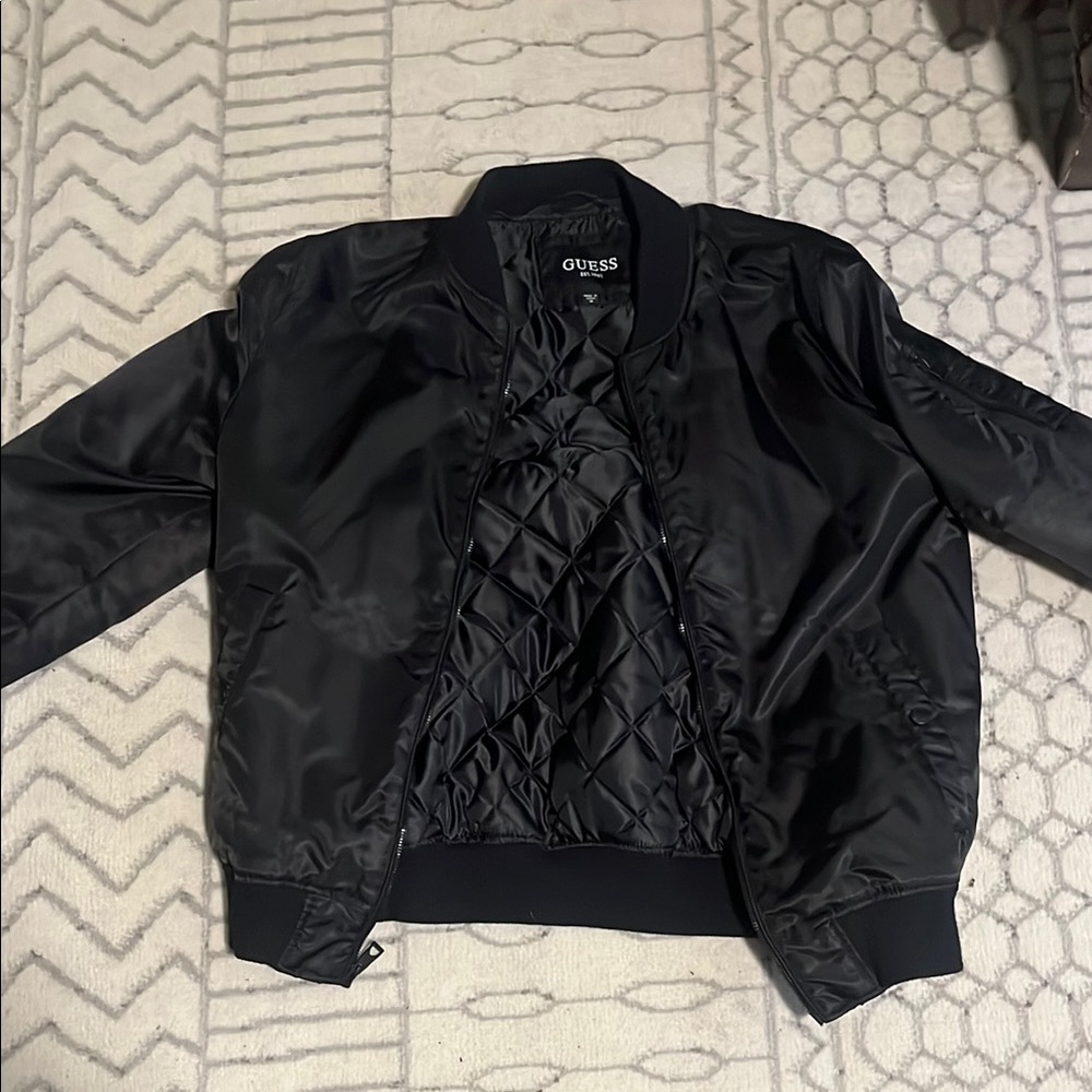 GUESS Black Bomber Jacket